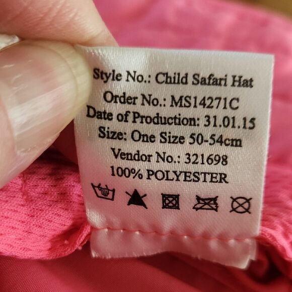 Pink Wide-Brimmed Sun Hat with Floppy Design Sun Protection Zone - Picture 7 of 8